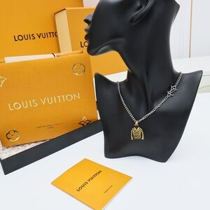 Louis Vuitton Gold Pendant Necklace